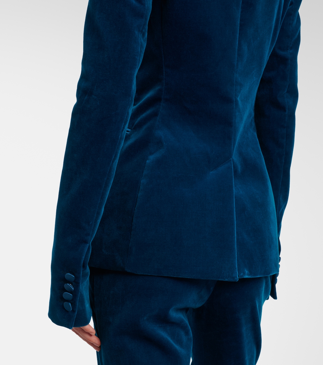 Cotton-blend velvet and satin blazer | Rabanne
