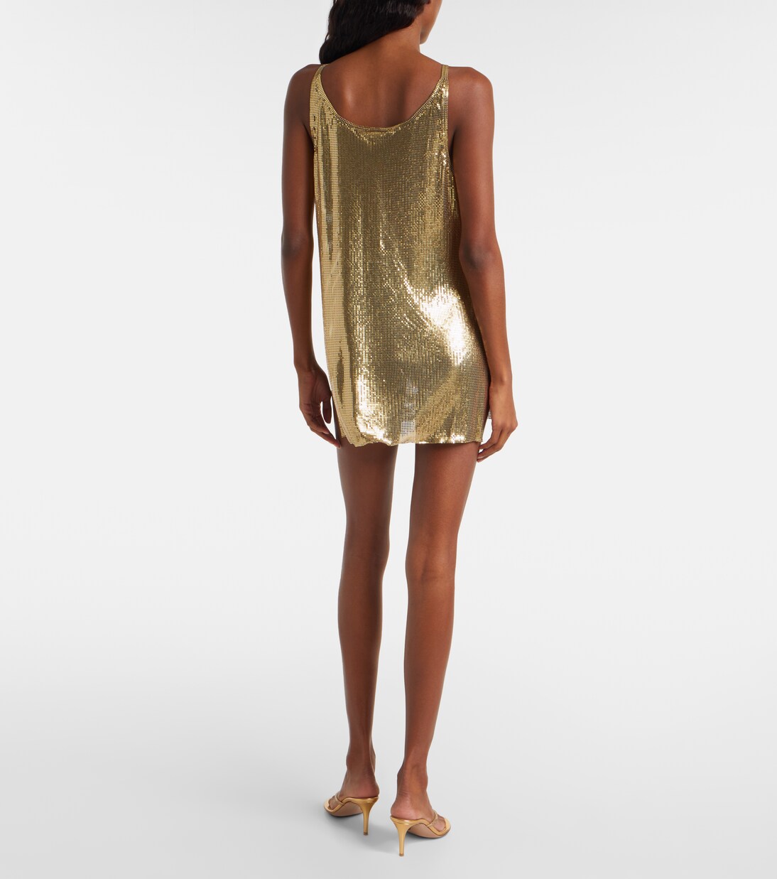 Minikleid aus Metallic-Mesh | Rabanne