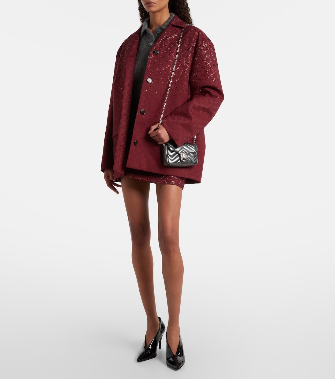 GG Marmont Mini leather shoulder bag | Gucci