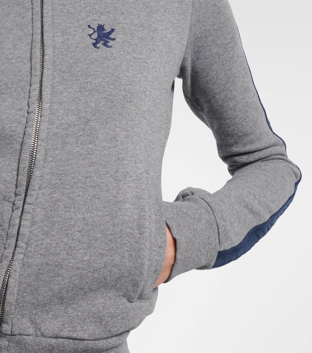 Embroidered cotton zip-up hoodie | Balenciaga