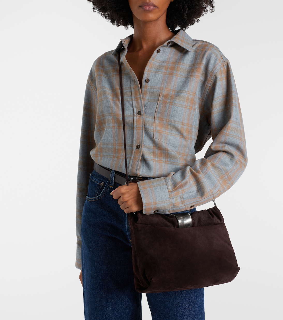 Cuff suede clutch | Staud