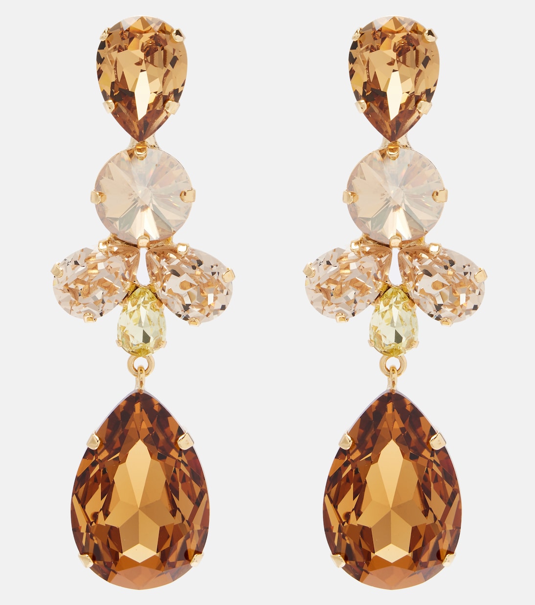 Jillian gold-plated drop earrings | Jennifer Behr