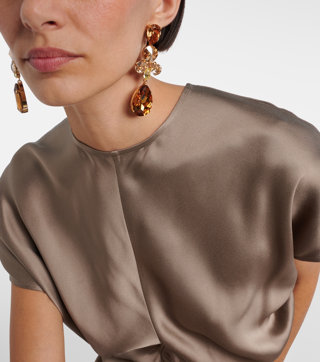 Jillian gold-plated drop earrings | Jennifer Behr