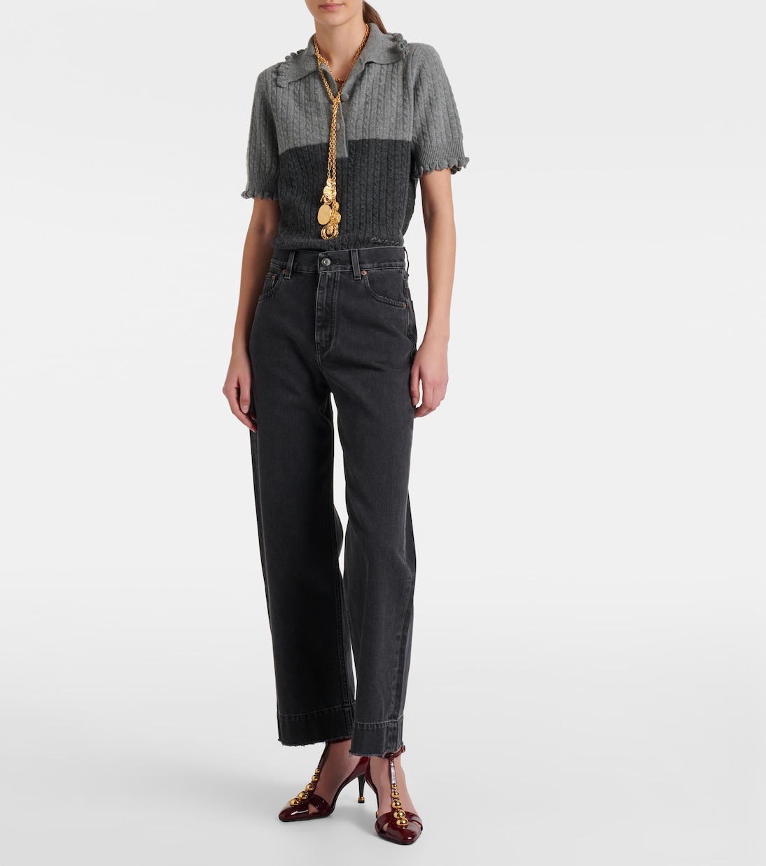 Cropped high-rise wide-leg jeans | Chloé