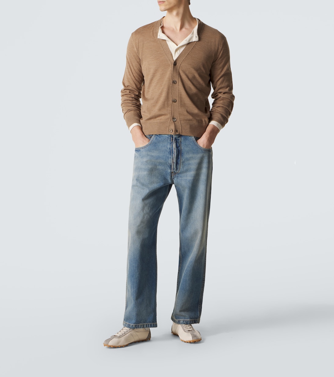 Sprinters suede-trimmed leather sneakers | Maison Margiela