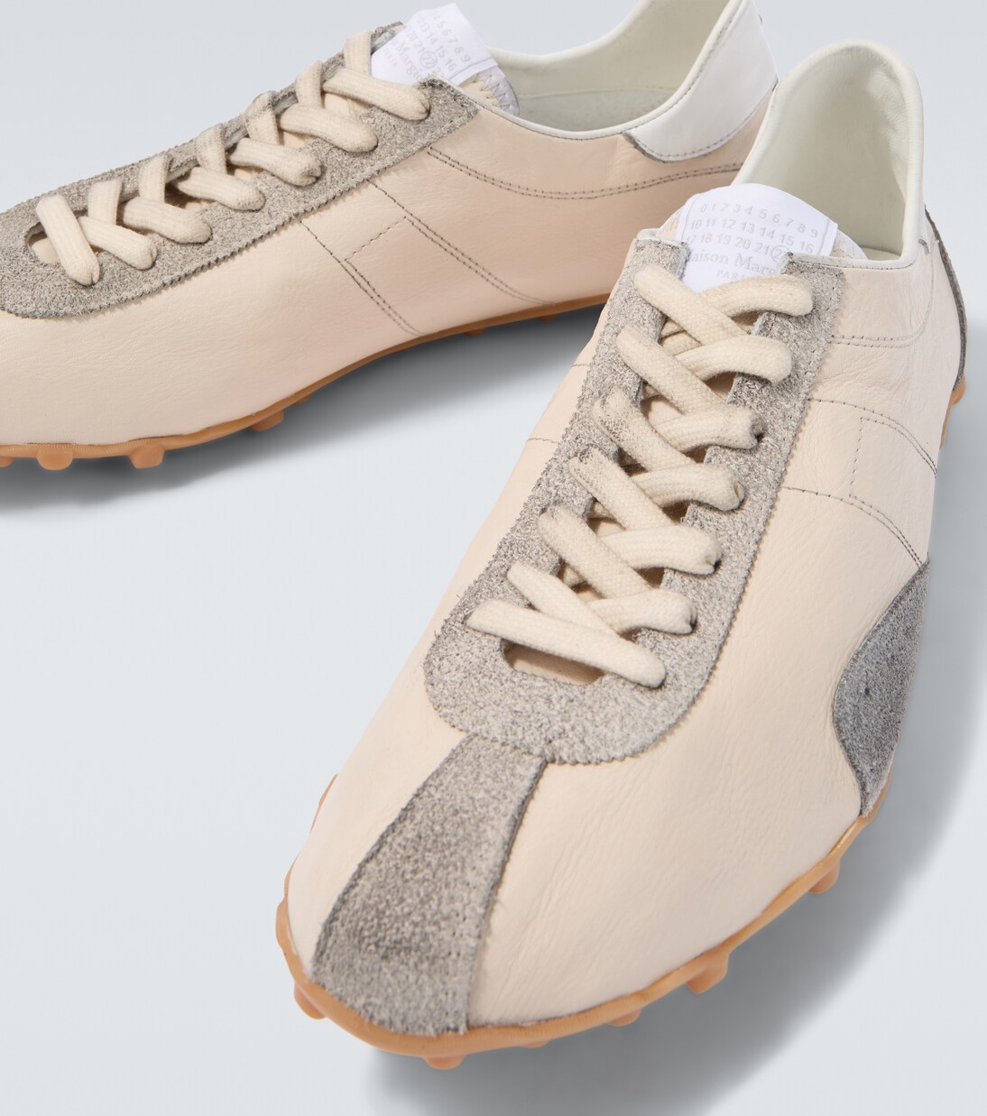 Sprinters suede-trimmed leather sneakers | Maison Margiela