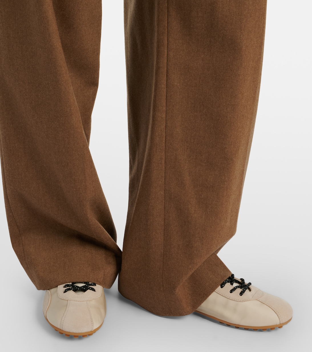 Suede-trimmed satin sneakers | Tod's