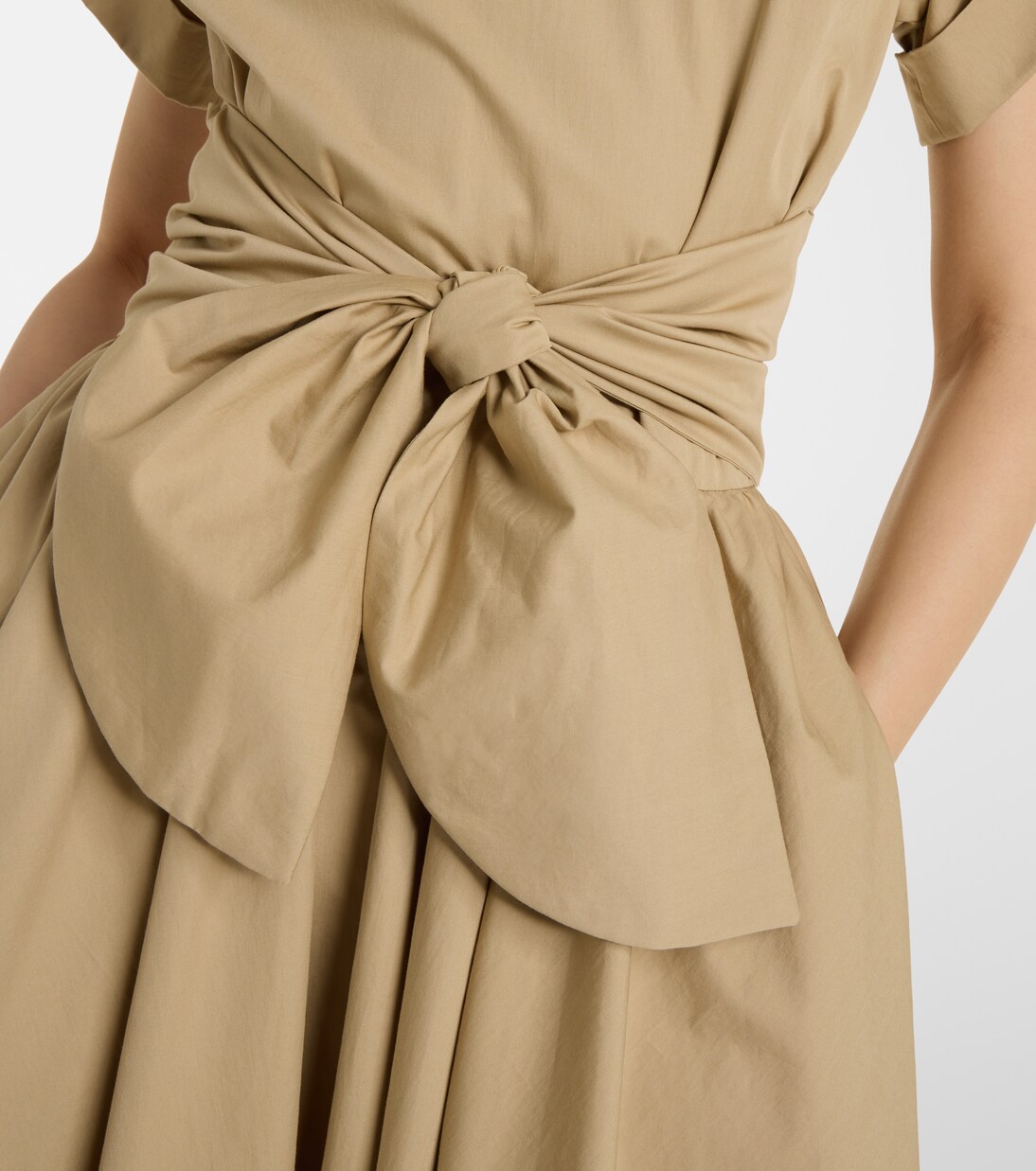 Gathered cotton midi dress | Patou