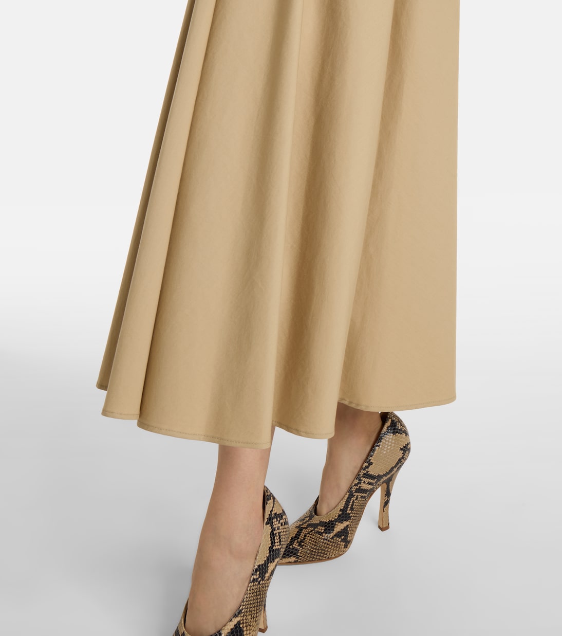 Gathered cotton midi dress | Patou