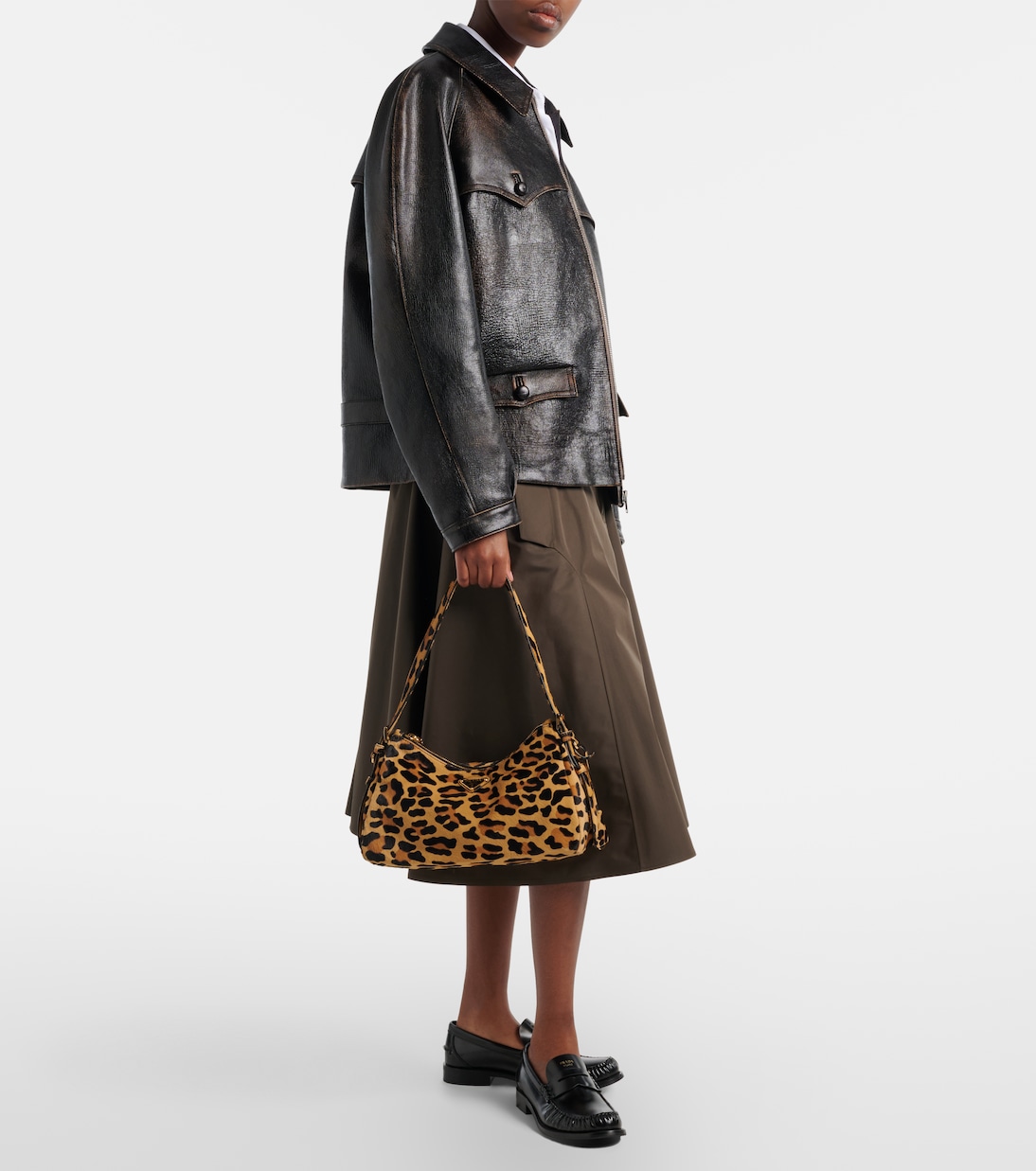 Prada Aimèe Medium calf hair shoulder bag | Prada