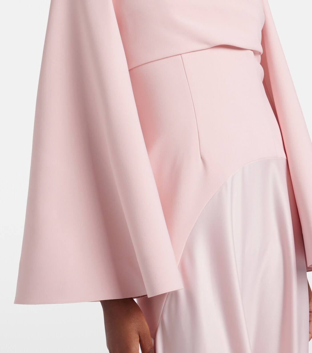 Rina satin and crêpe maxi dress | Solace London