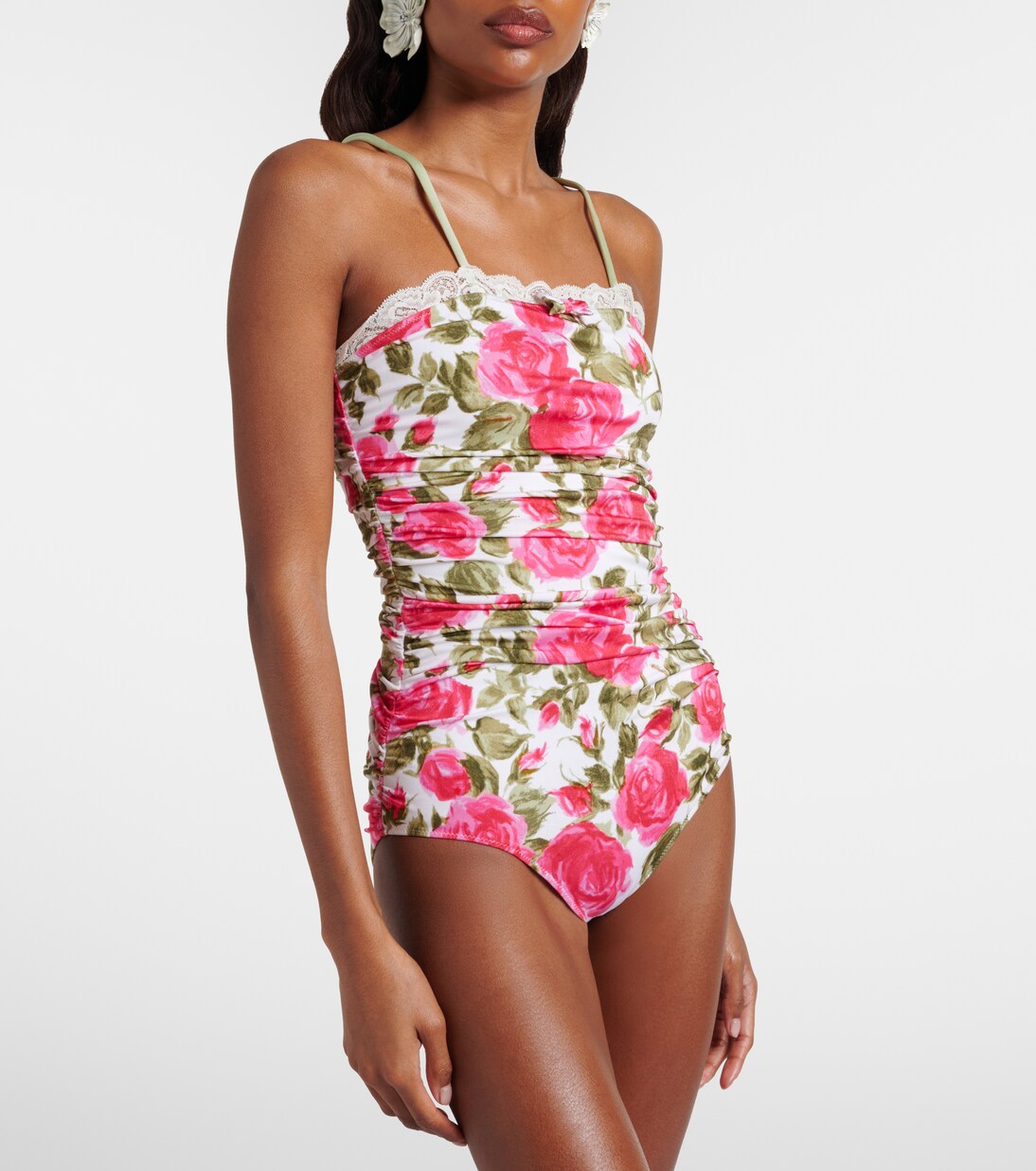 Bedruckter Body mit Spitze | Chloé