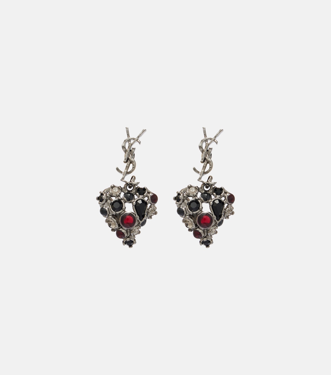 Cassandre embellished drop earrings | Saint Laurent