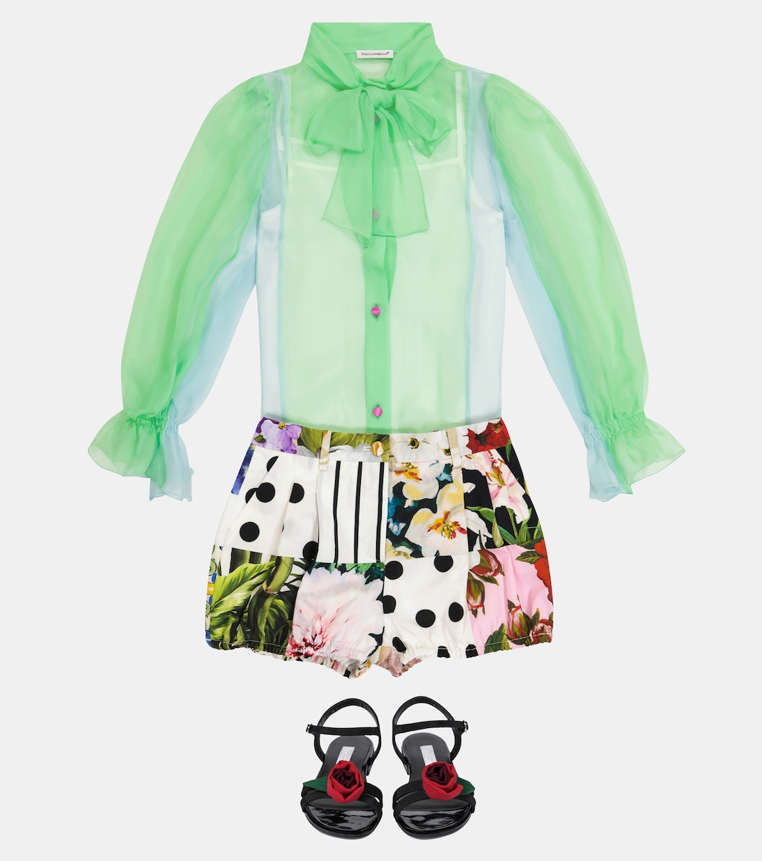 Camicia in chiffon di seta | Dolce&Gabbana Kids