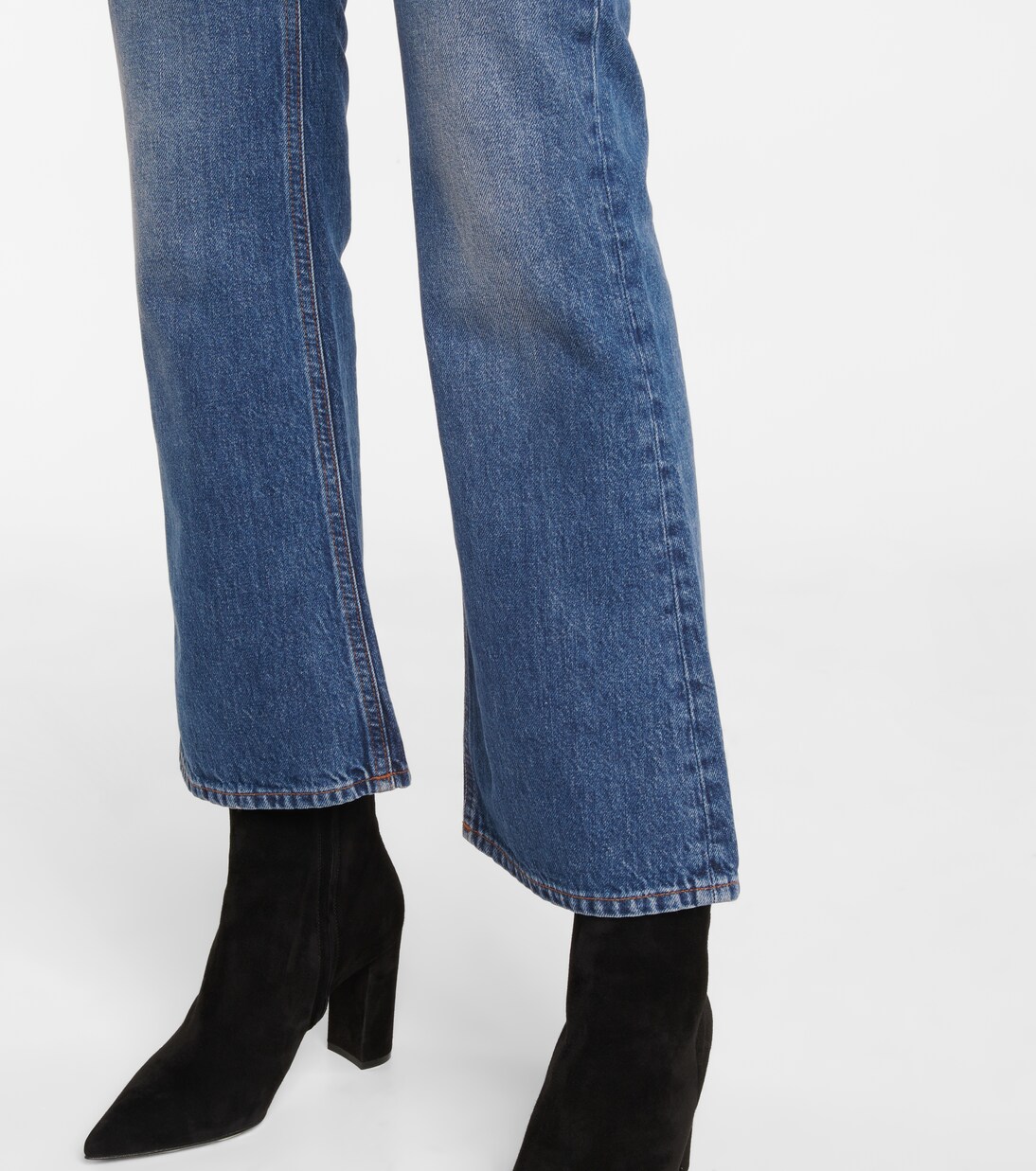 Jeans flared cropped a vita media | Toteme