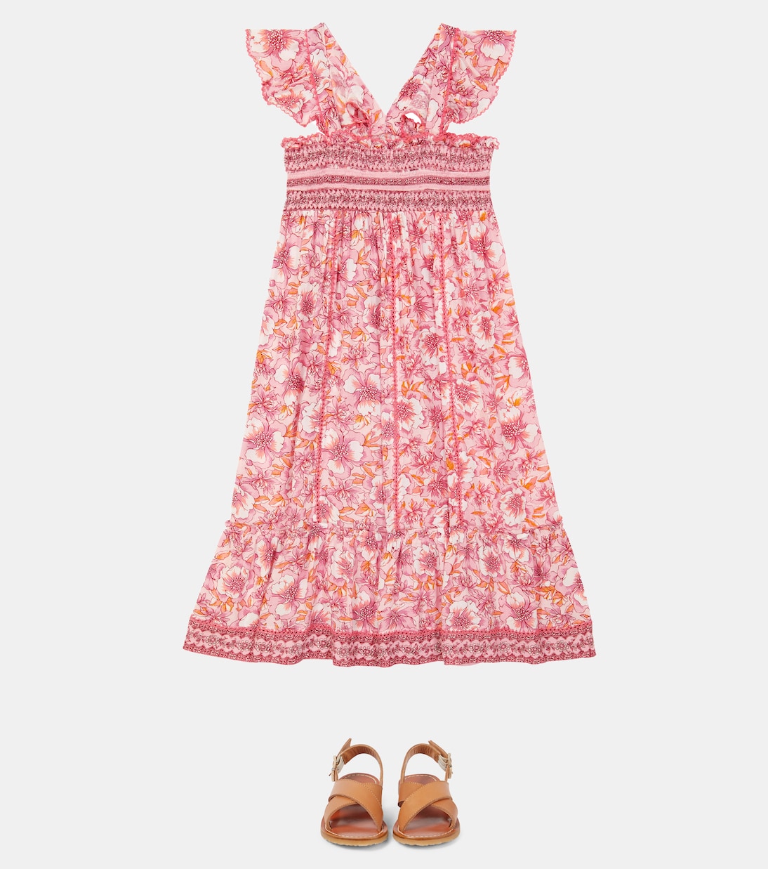 Cindy floral smocked dress | Poupette St Barth Kids