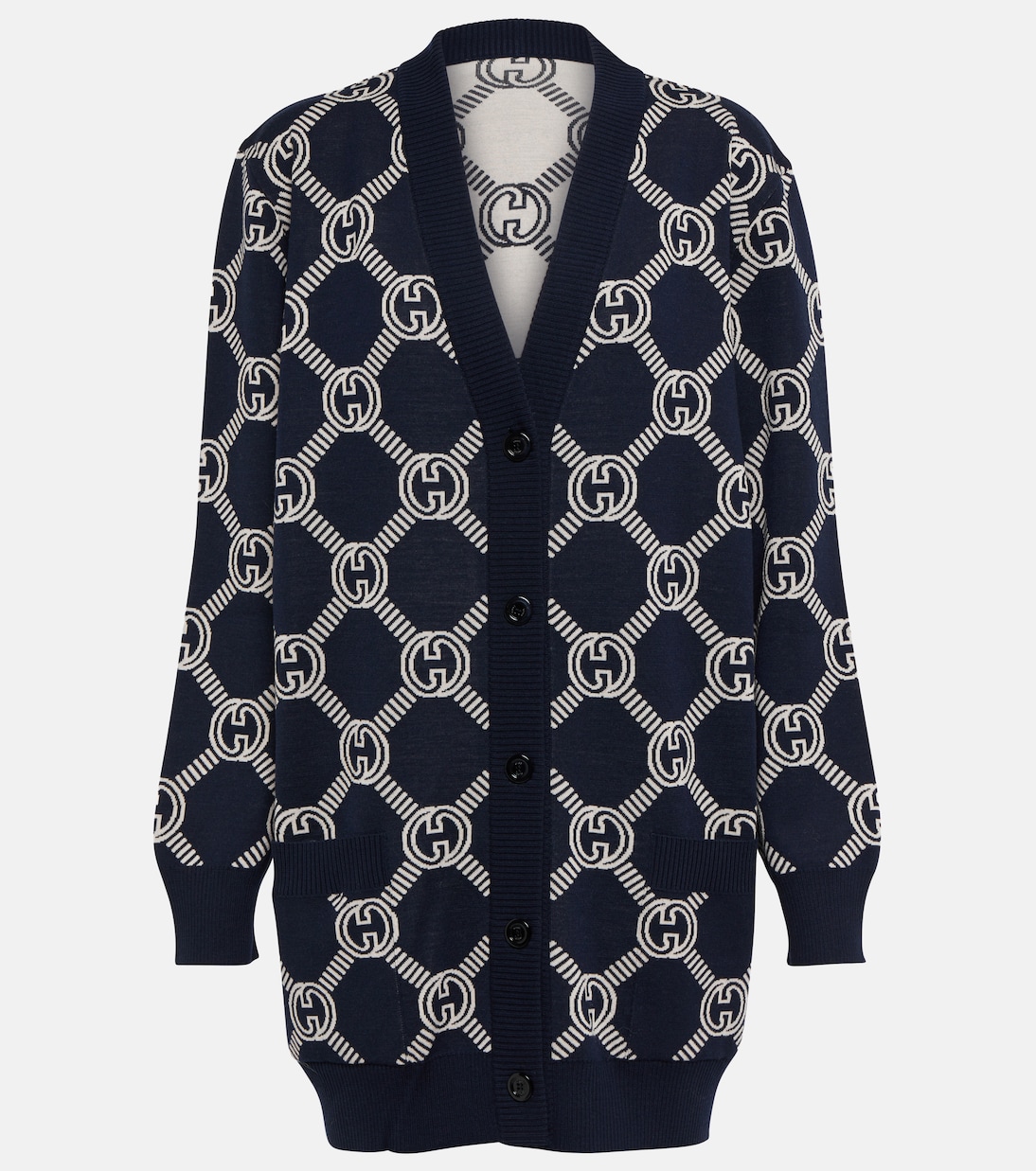 GG reversible wool-blend cardigan | Gucci