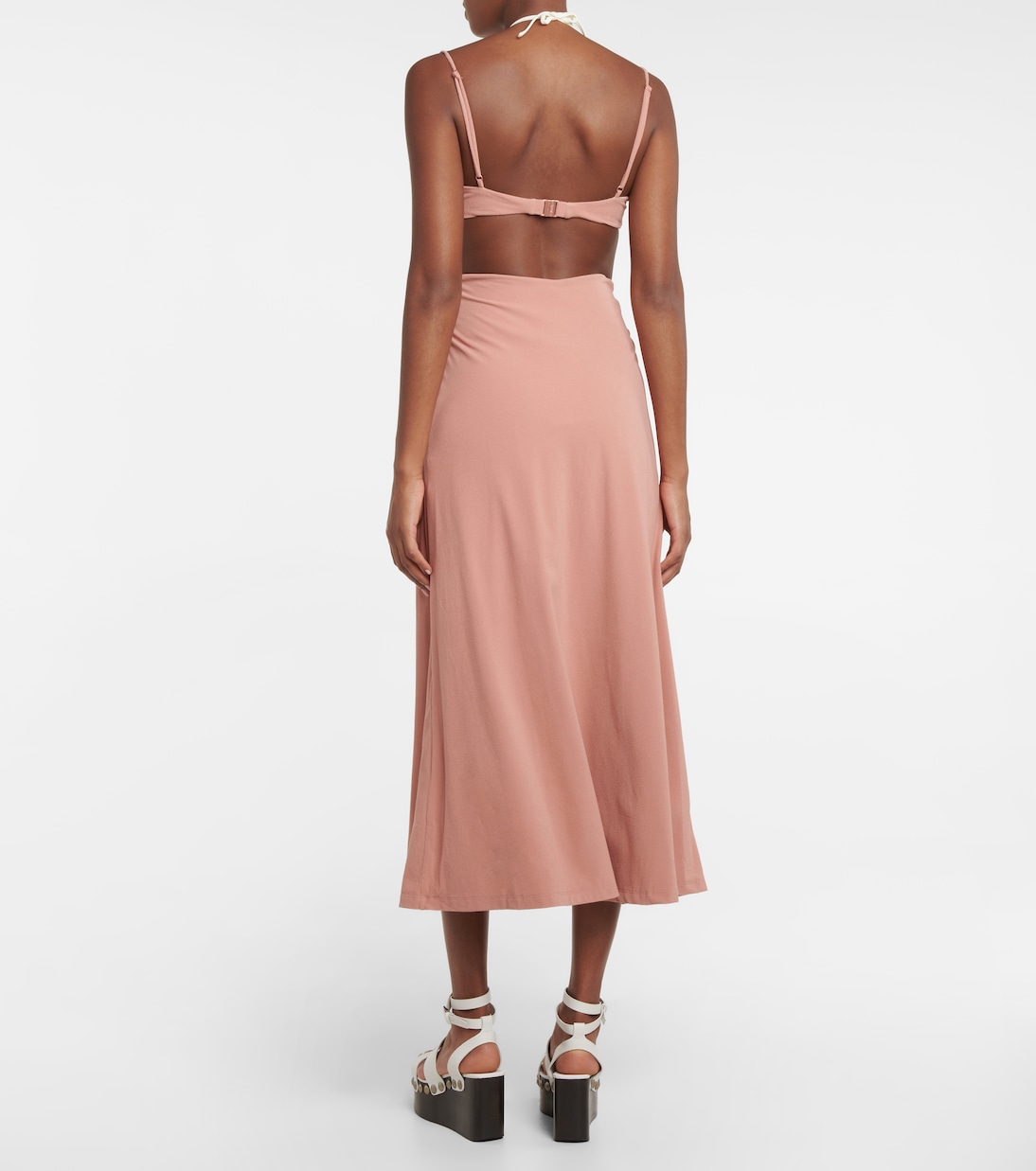 Vestido largo con aberturas | Johanna Ortiz