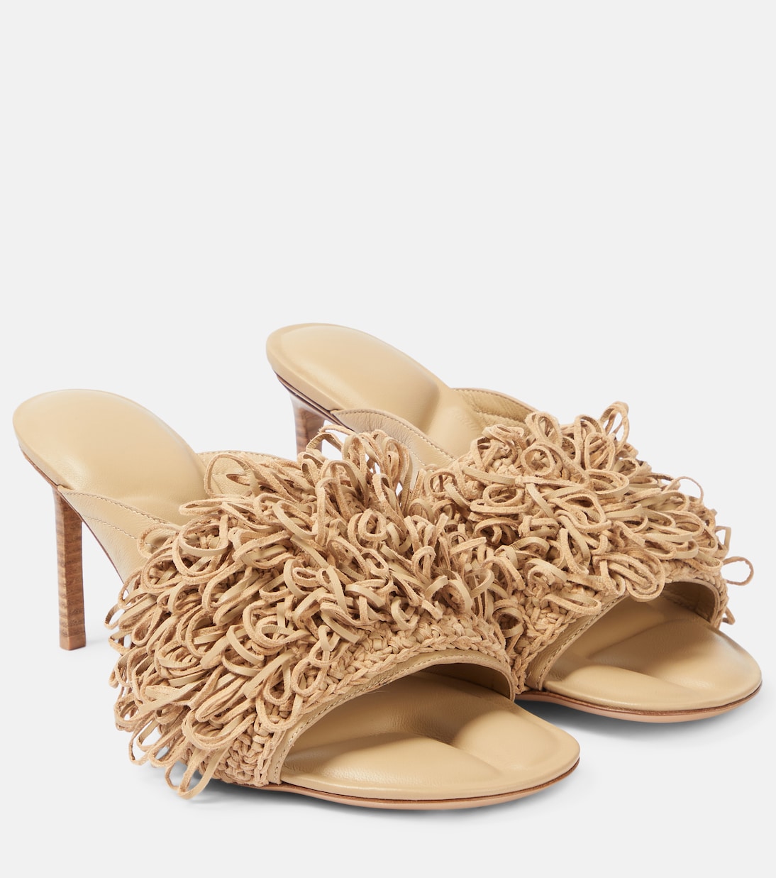 Pantoletten Les Mules Aqua aus Leder | Jacquemus