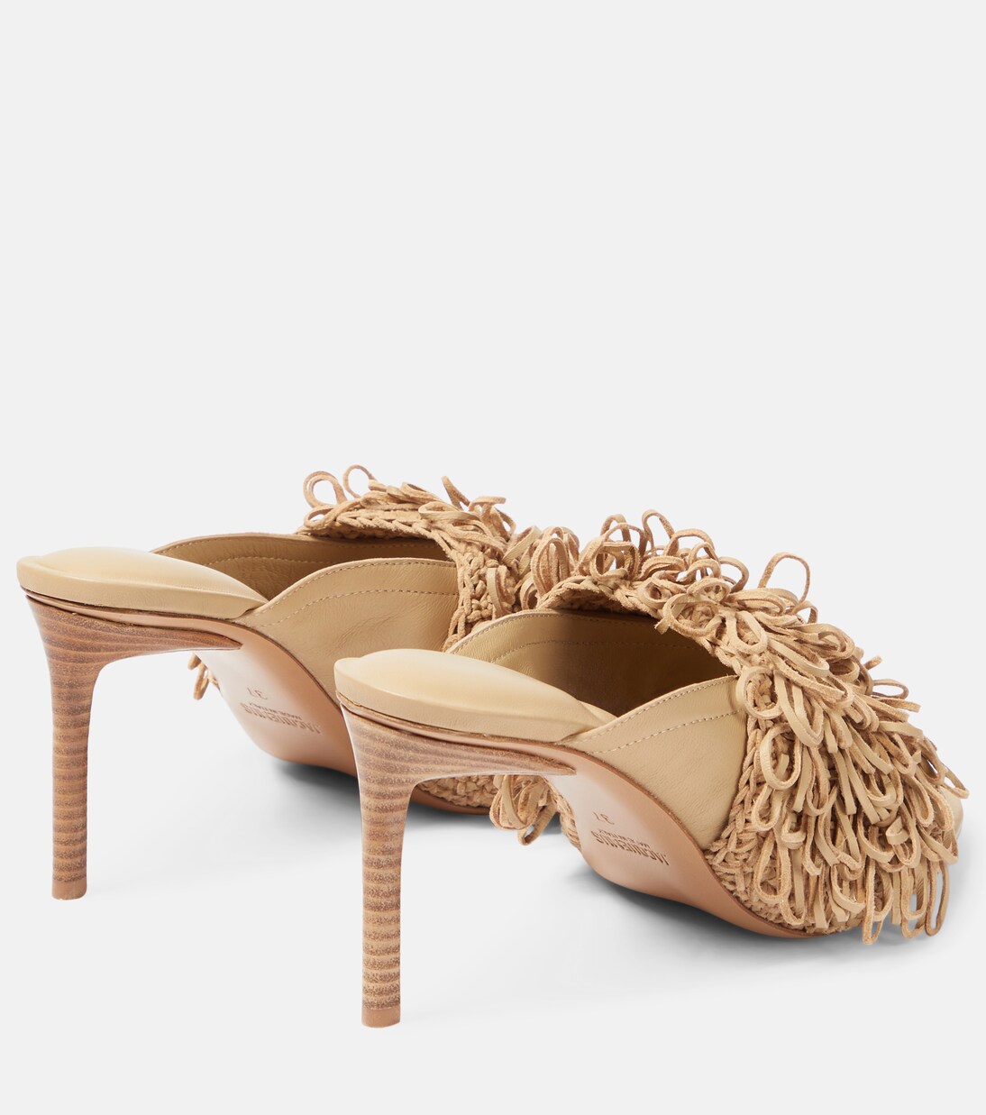Pantoletten Les Mules Aqua aus Leder | Jacquemus