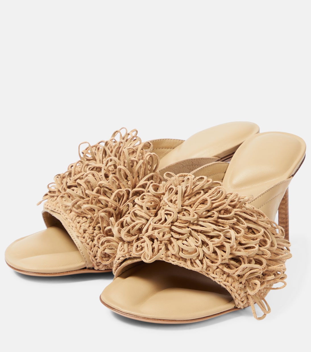 Pantoletten Les Mules Aqua aus Leder | Jacquemus