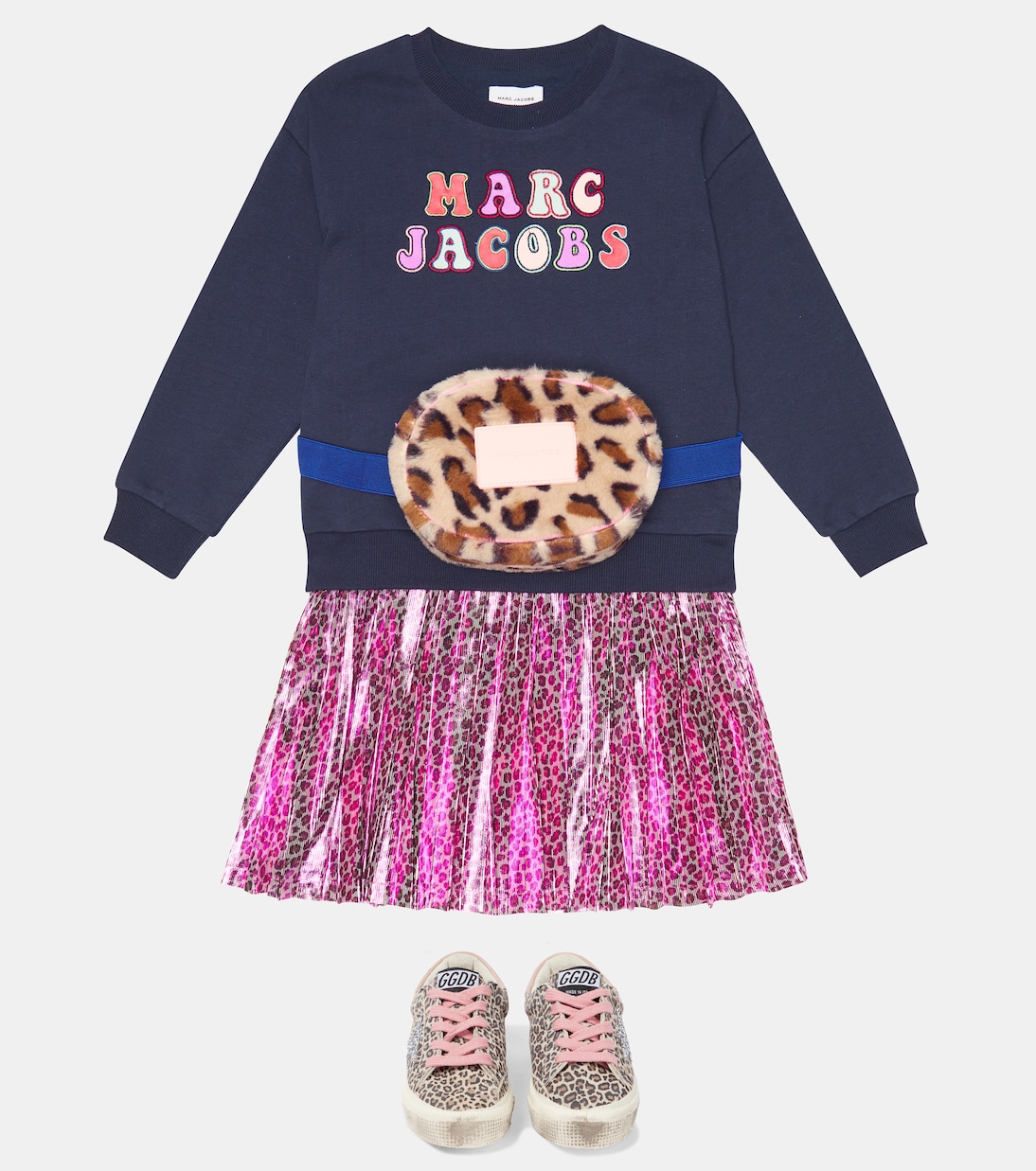 Embroidered leopard print dress | Marc Jacobs Kids