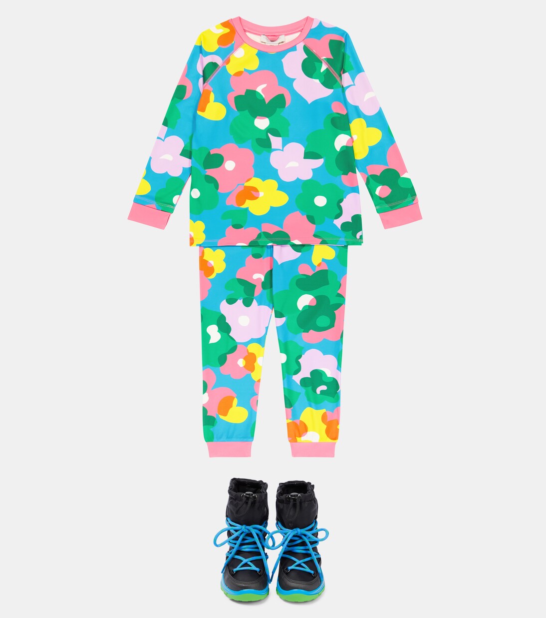 Felpa e pantaloni in cotone con stampa | Stella McCartney Kids