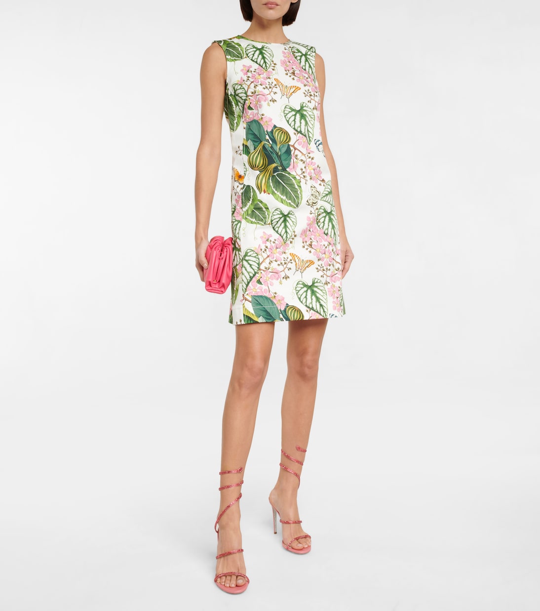 Floral cotton-blend minidress | Oscar de la Renta