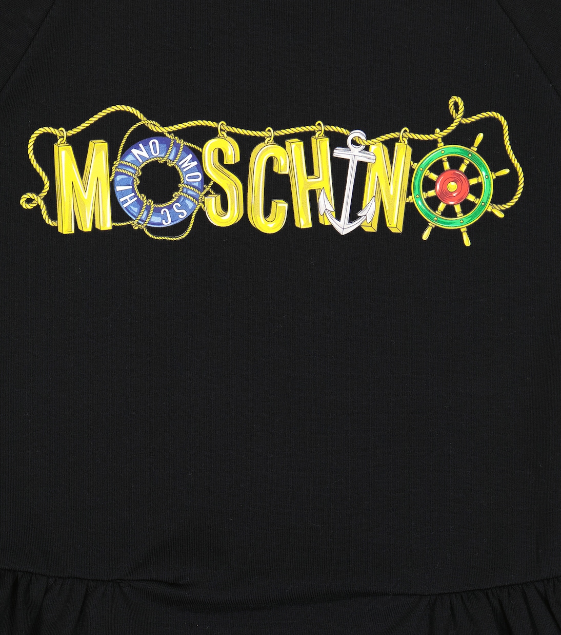 Robe en coton mélangé à logo | Moschino Kids