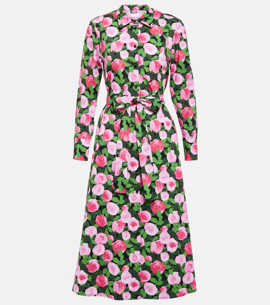 Vestido camisero en mezcla de algodón | Carolina Herrera