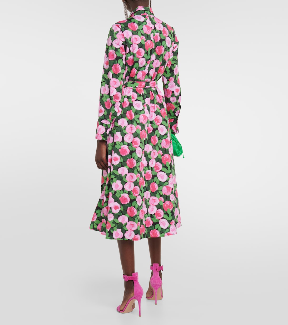 Vestido camisero en mezcla de algodón | Carolina Herrera