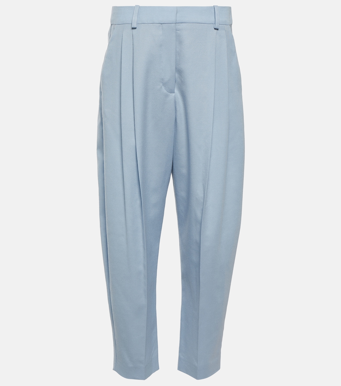 Cropped pleated wool pants | Stella McCartney