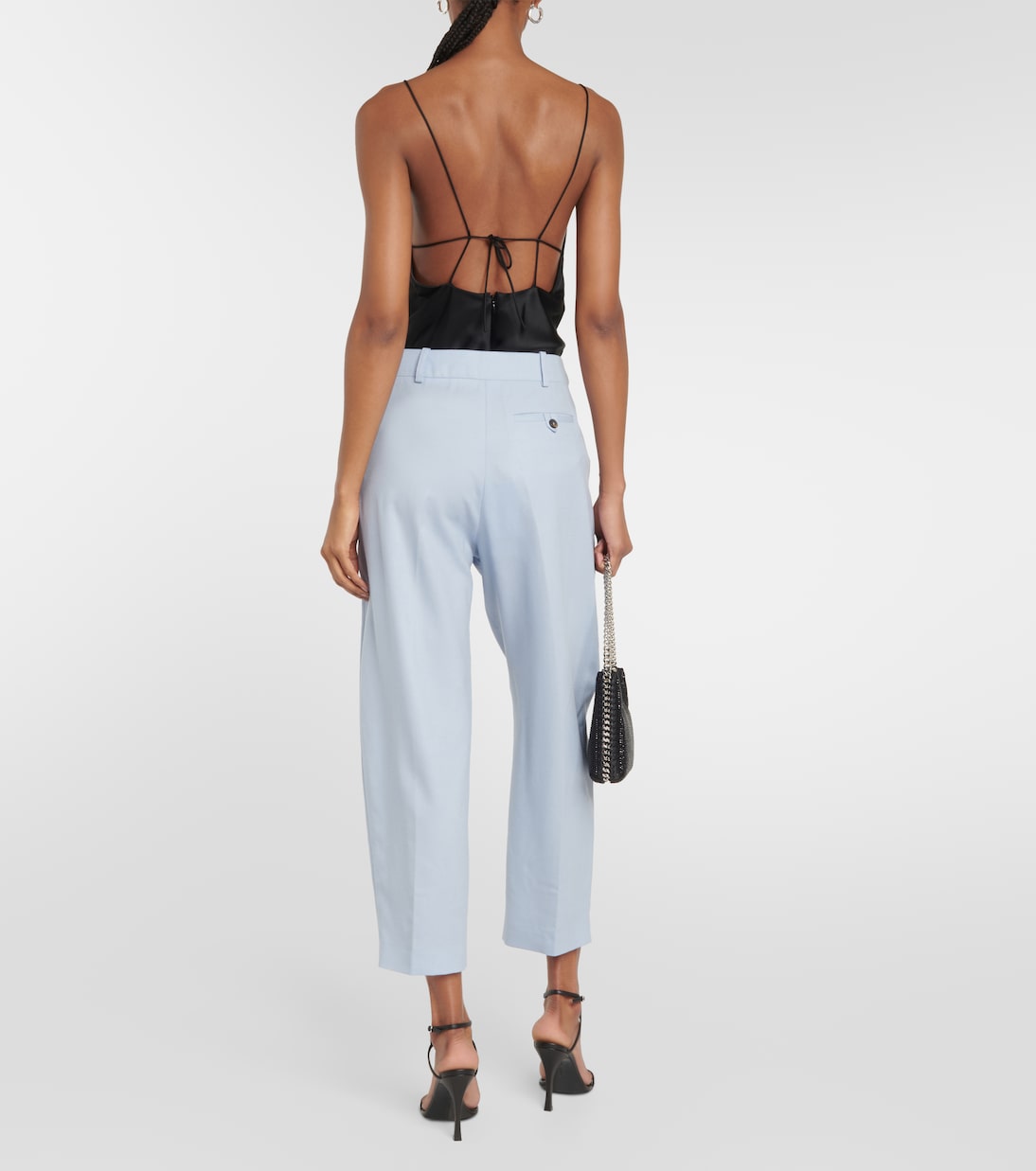 Cropped pleated wool pants | Stella McCartney