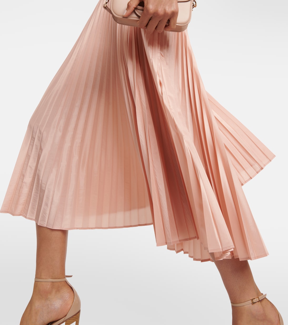 Pleated silk-blend midi skirt | Max Mara