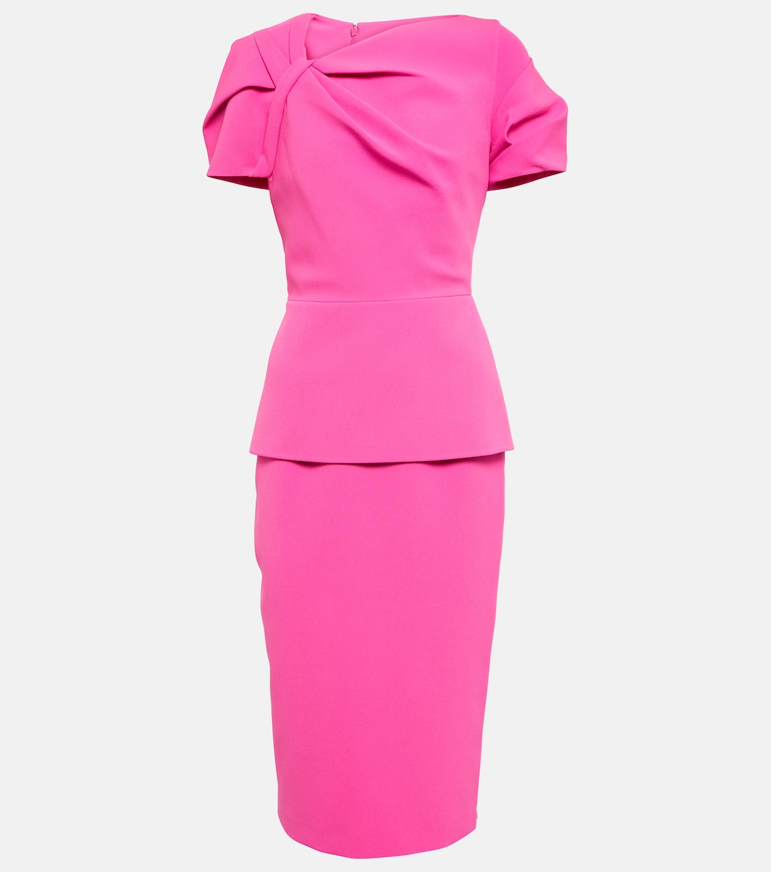 Peplum crêpe midi dress | Safiyaa