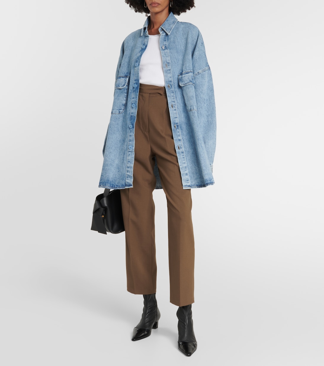 Dallas oversized denim shirt | The Frankie Shop