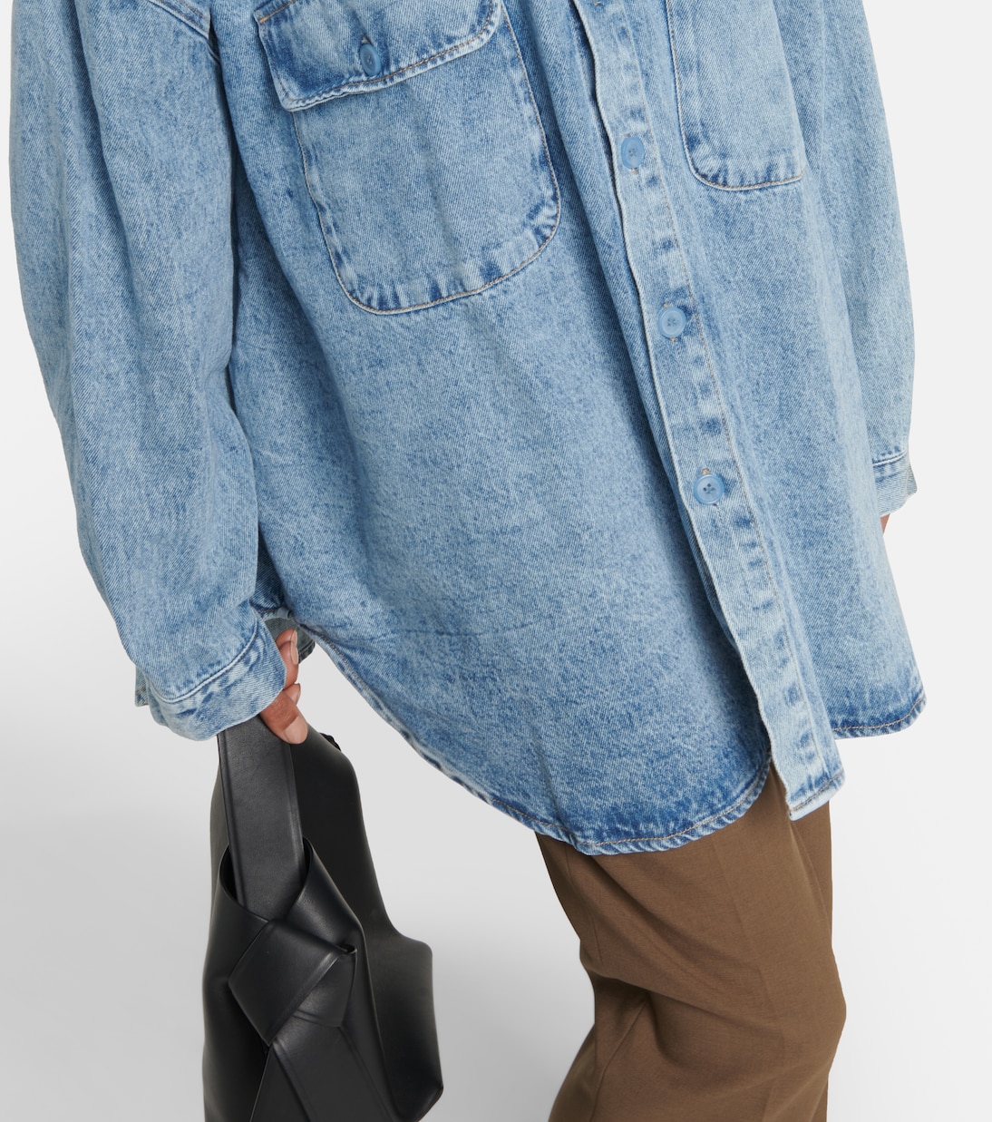 Dallas oversized denim shirt | The Frankie Shop