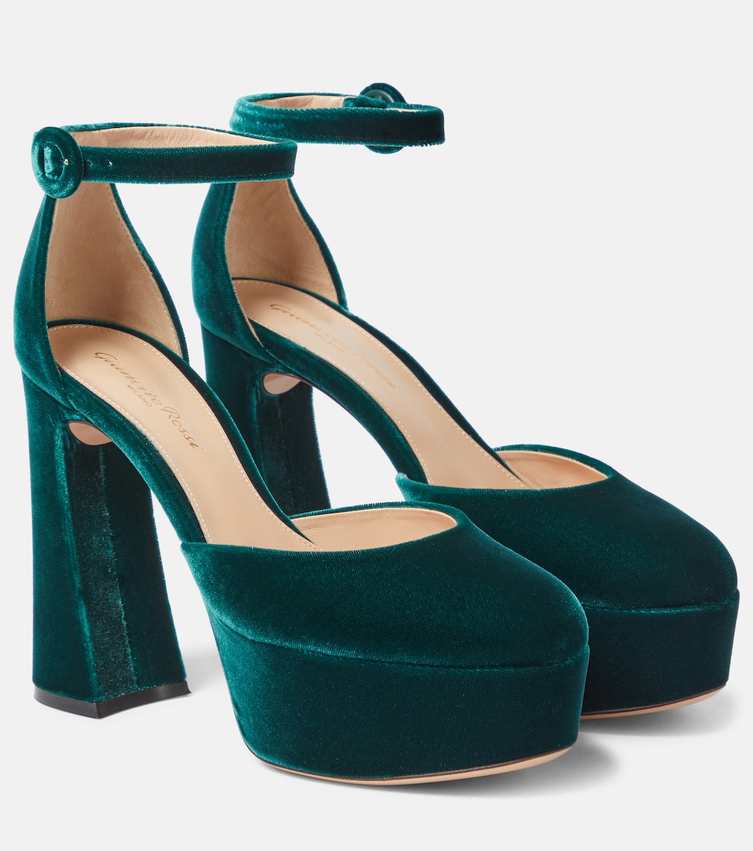Pumps Holly D'Orsay in velluto con plateau | Gianvito Rossi