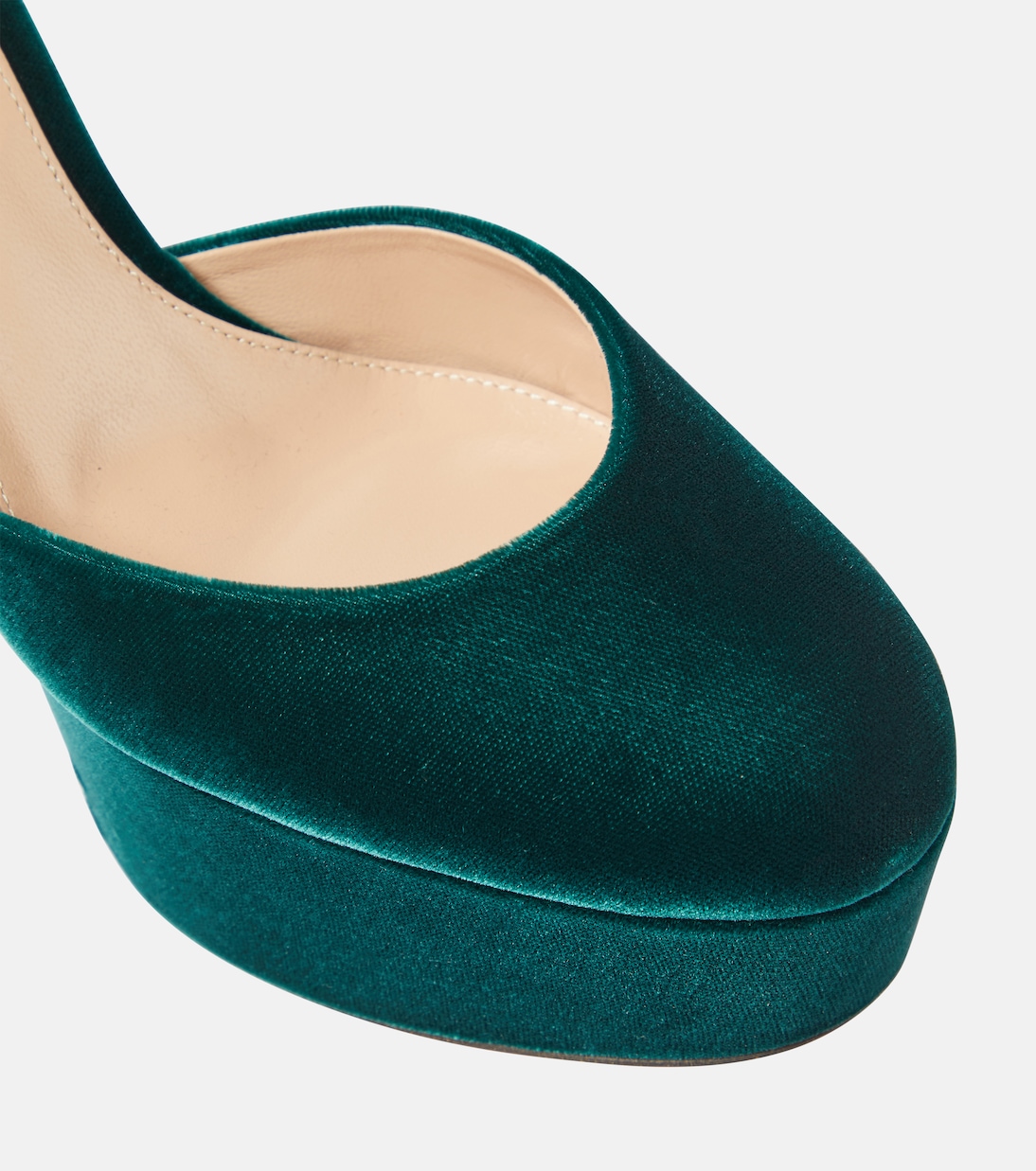 Pumps Holly D'Orsay in velluto con plateau | Gianvito Rossi