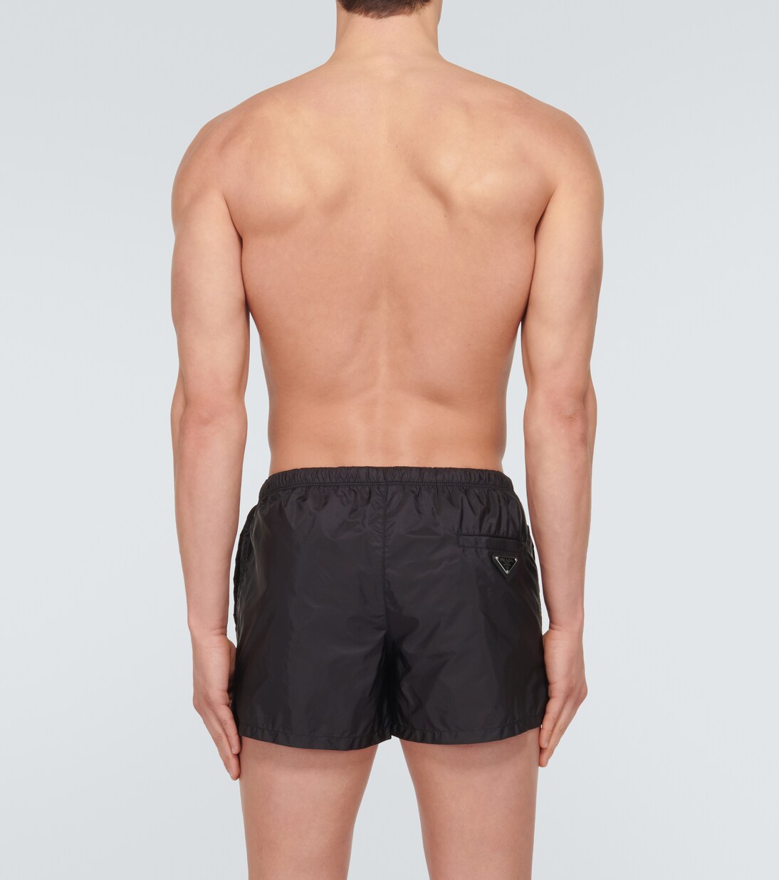 Re Nylon swim trunks in black Prada Mytheresa