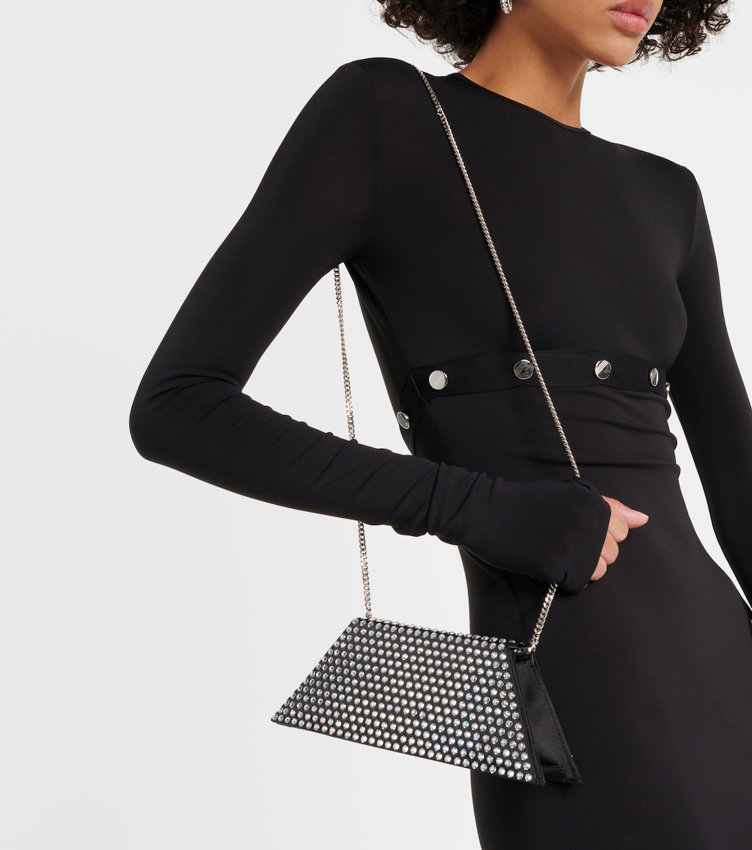 Pochette Superamini Yigit en satin | Amina Muaddi