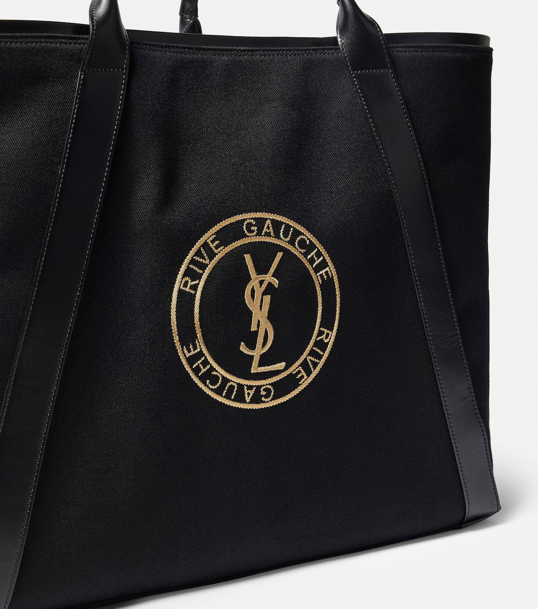 Cabas Rive Gauche brodé en toile | Saint Laurent