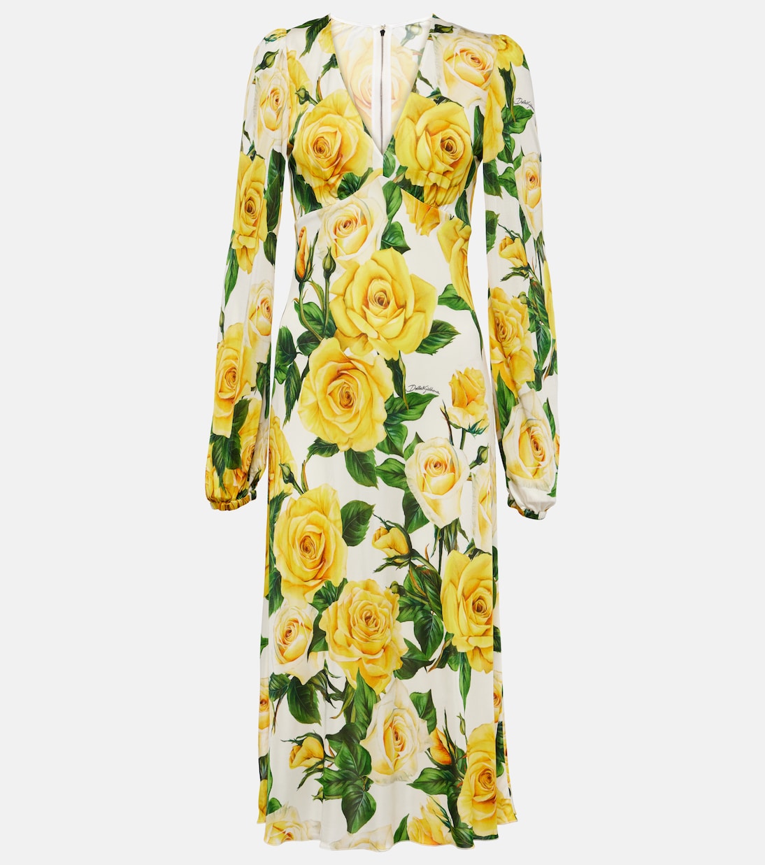 Robe midi à fleurs | Dolce&Gabbana