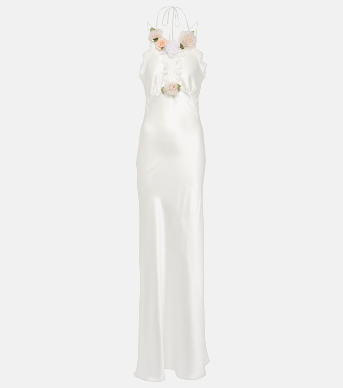 Robe longue de mariée en soie à fleurs | Rodarte