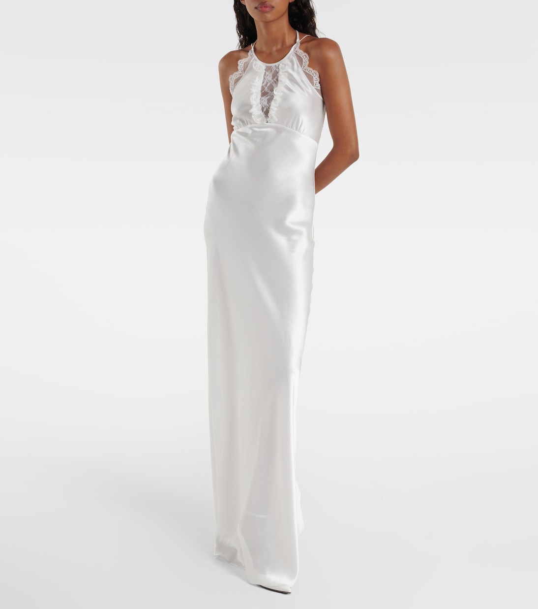 Robe longue de mariée en soie à fleurs | Rodarte