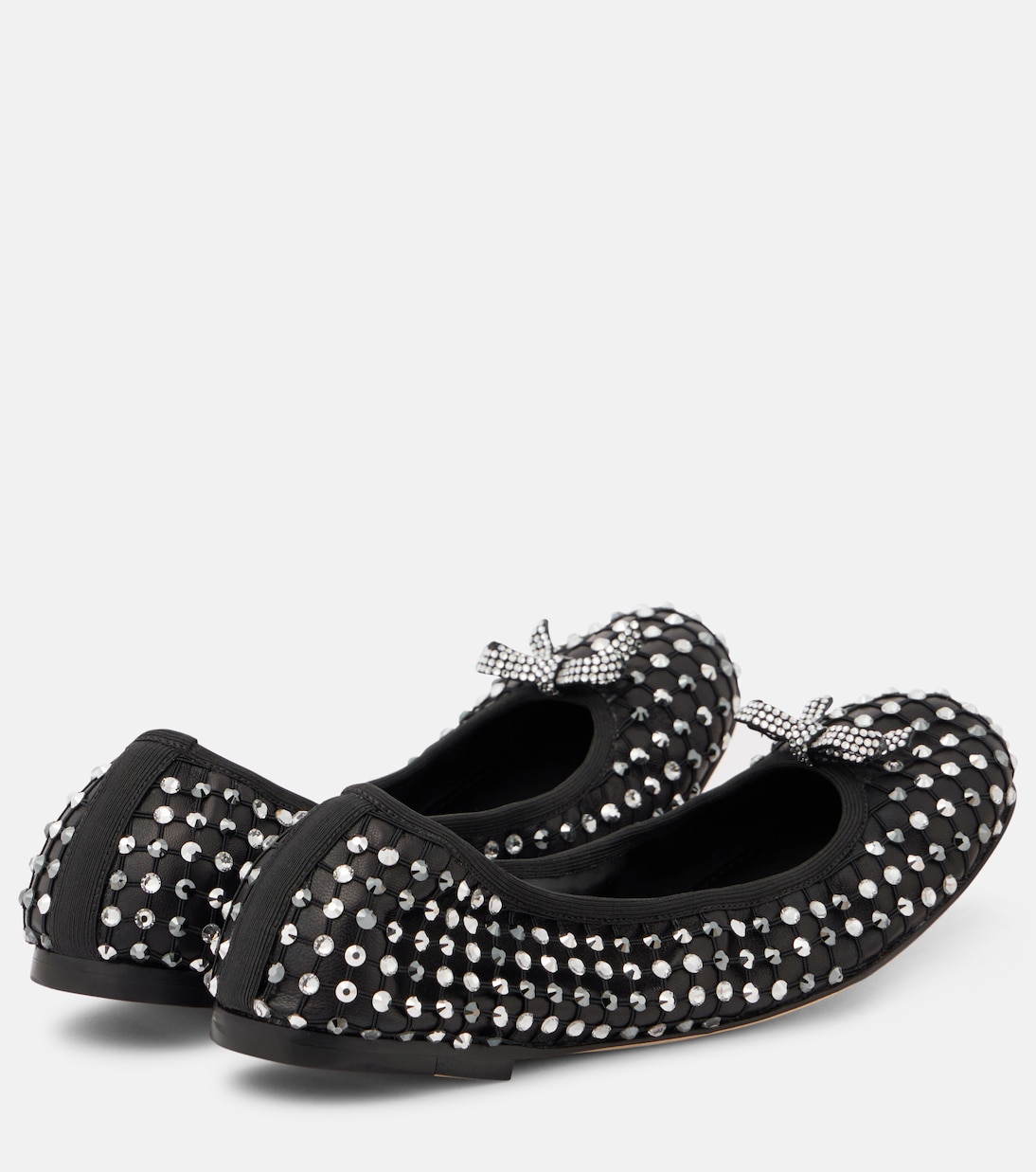 Ballerine in pelle con cristalli | Rene Caovilla