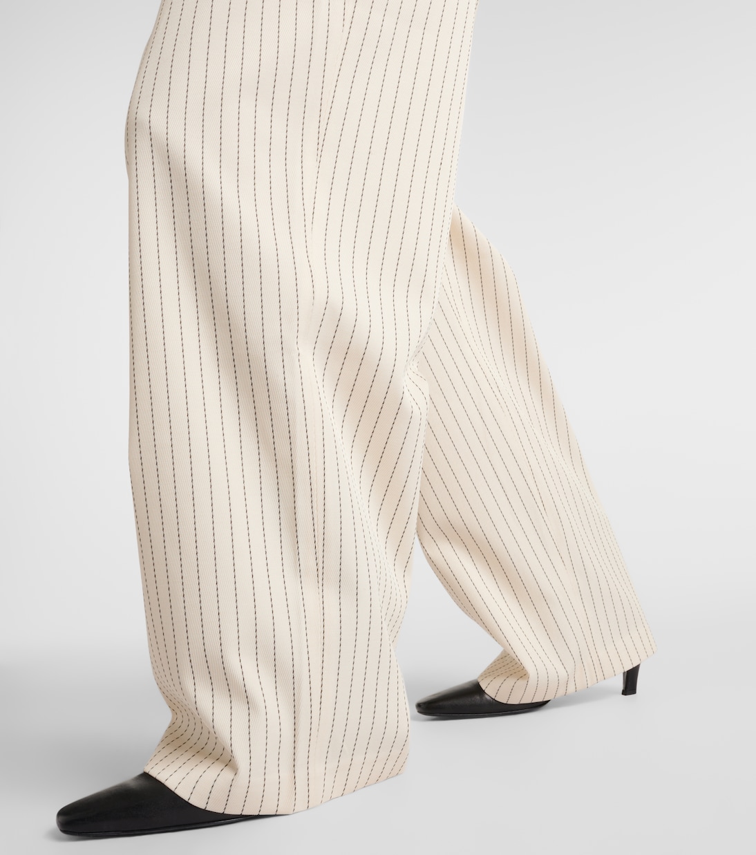 Ripley pinstripe twill wide-leg pants | The Frankie Shop