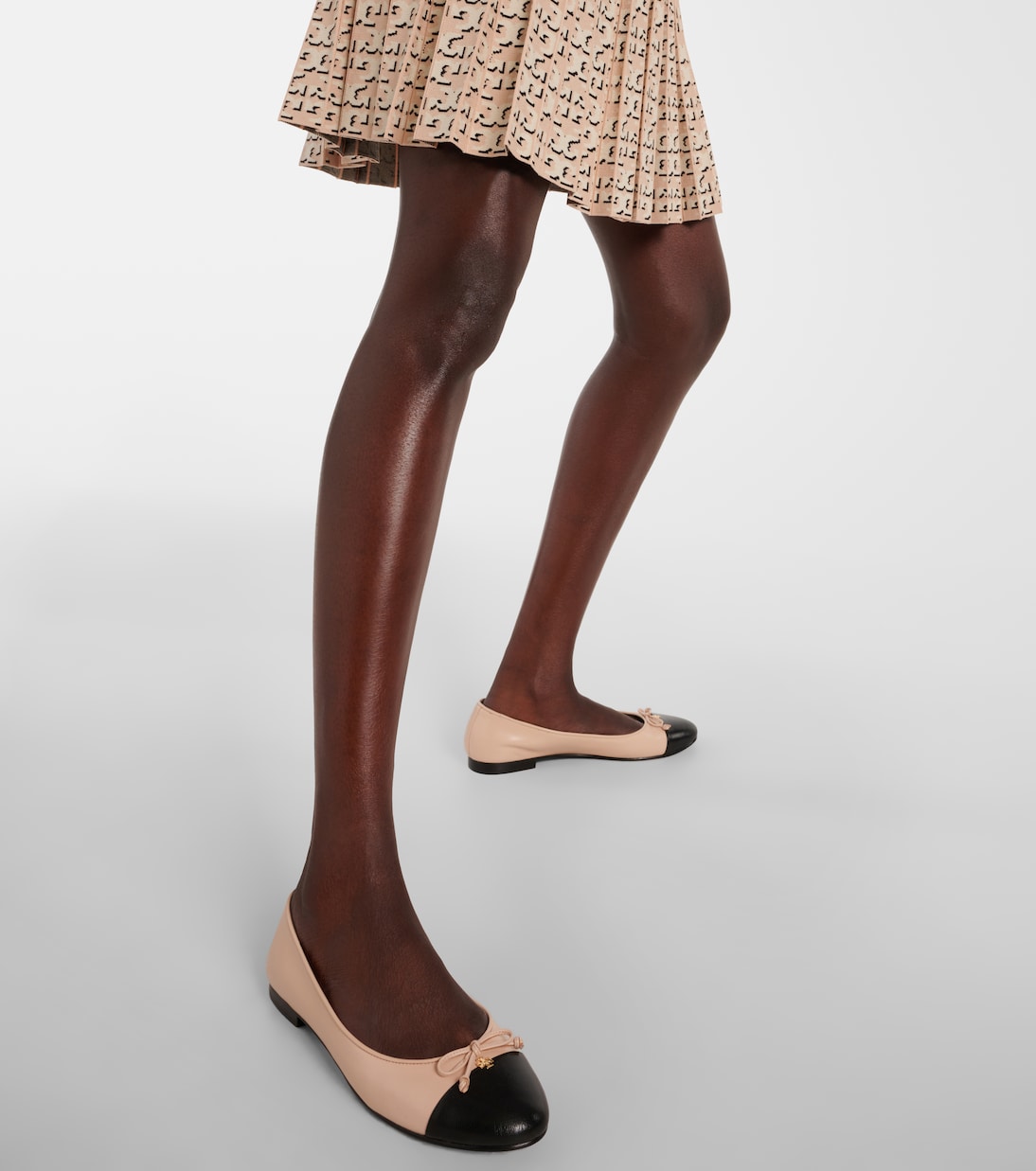 Ballerine in pelle con logo | Tory Burch