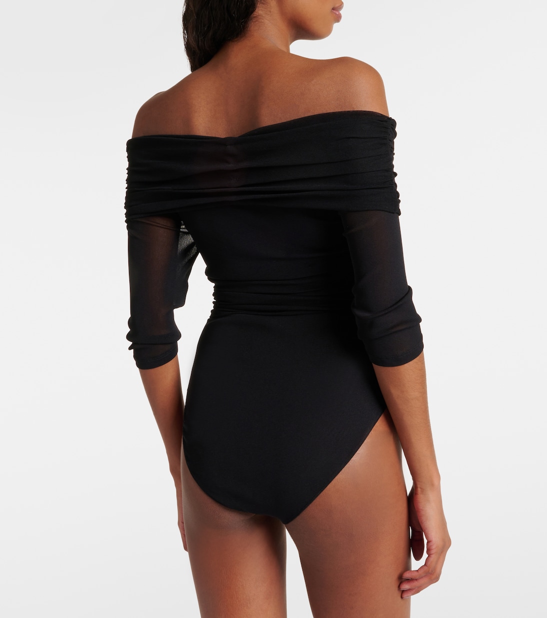 Off-Shoulder-Body Alex aus Mesh | Diane von Furstenberg