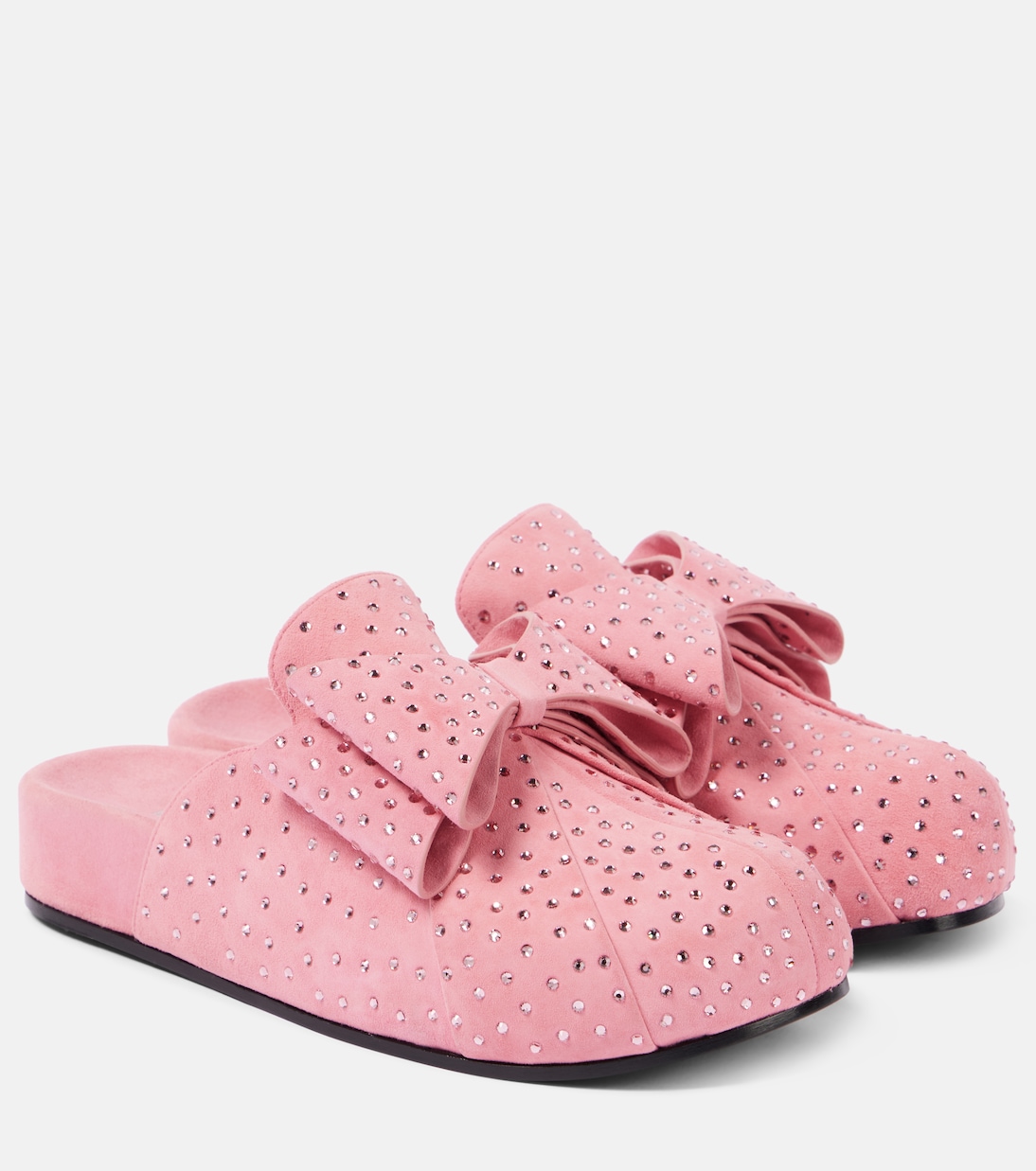 Verzierte Slippers Le Cadeau aus Veloursleder | Mach & Mach